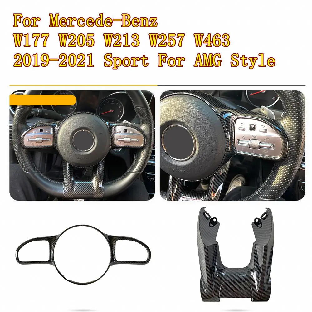

Car Steering Wheel Lower Cover Trim For Mercede-Benz W177 W205 W213 W257 W463 2019+ Sport Edition For AMG Style