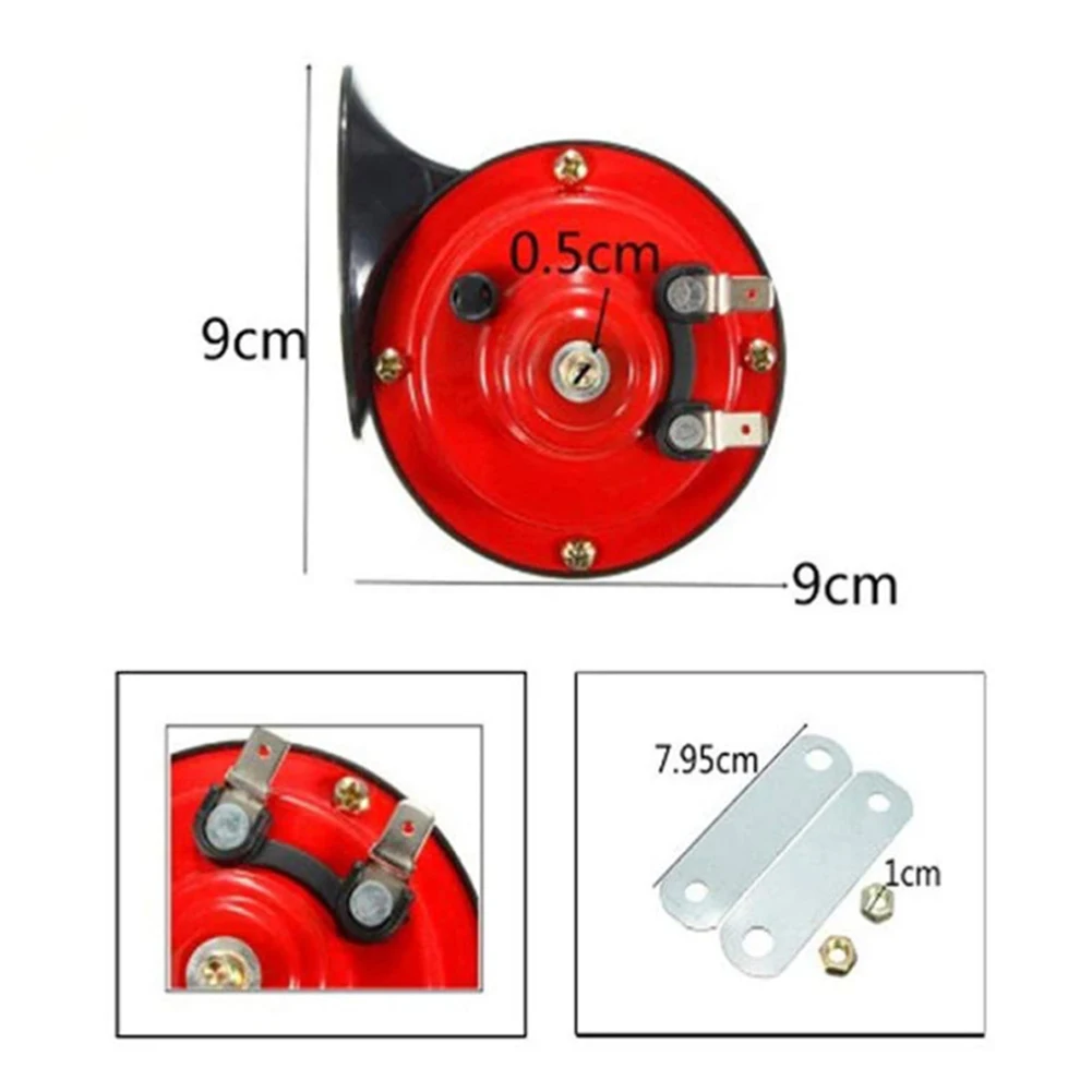 

2Pcs 12V Snail Air Horn 300DB 510HZ Loud Air Horn Train Horn for Car Motorcycle Truck Boat
