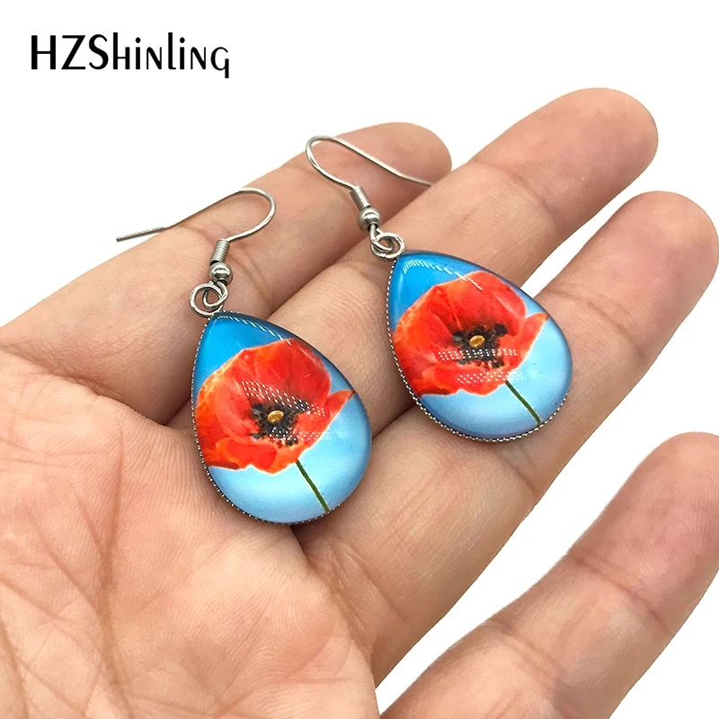 

2021 New Abstract Tropical Plants Flowers Leaves Wildlife Colorful Floral Jungle Rainforest Tear Drop Fish Hook Earrings