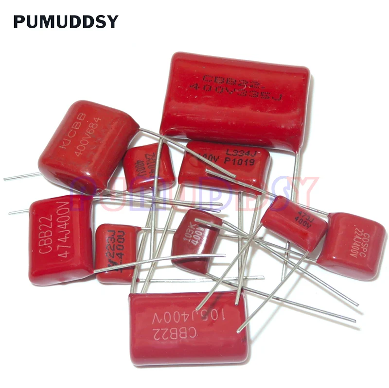 Набор 50 шт. = 10 значений * 5 Металлизированные конденсаторы для полиэфирной пленки