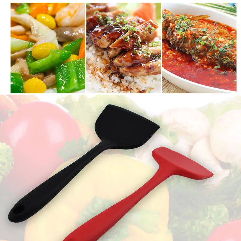 

New Spatula Kitchen Utensil Silicone Heat-Resistant Long Handle Spatula Non-Stick Kitchen Cooking Tools Drop Shipping