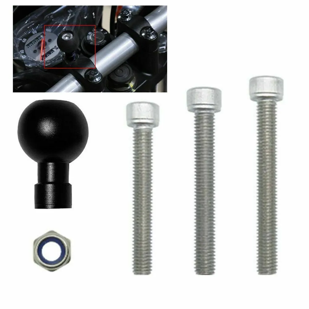 

1 Pair Handlebar Motorcycle Clamp Base With 1" Ball & M8 Screw Motorbike Accessories For RAM-B-367U RAM Mounts