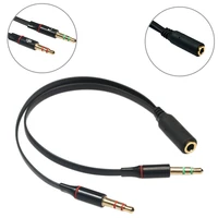 3 5mm audio splitter cable for computer jack 3 5mm 1 male to 2 female mic y splitter aux cable headset splitter adapter for pc
