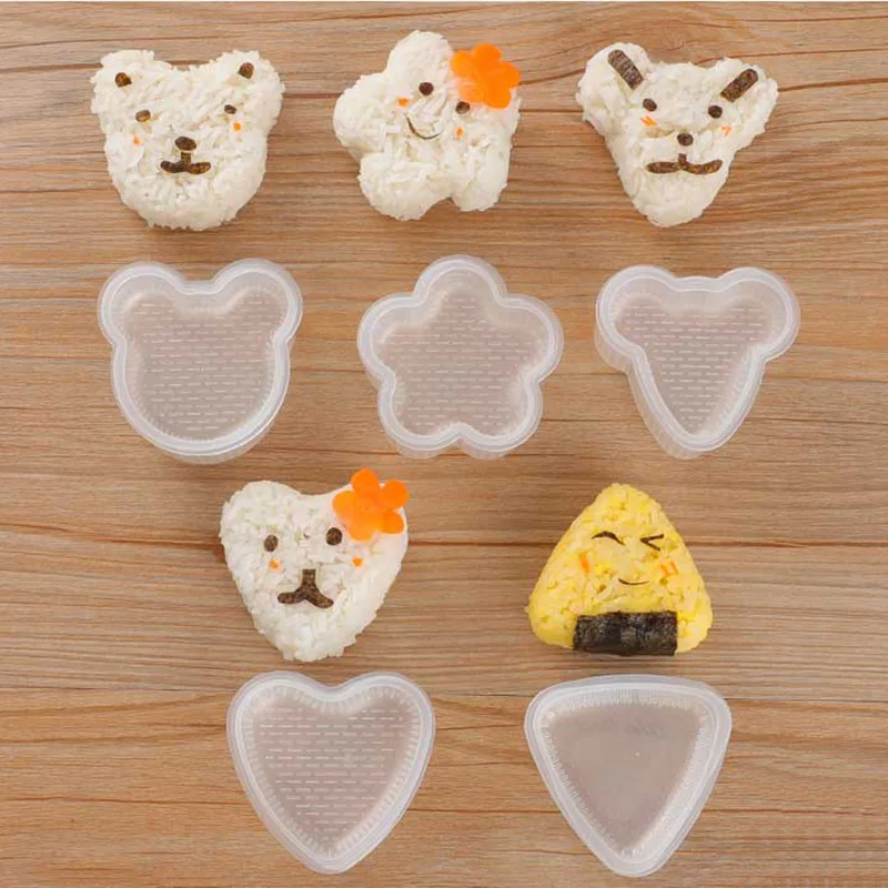 Мультяшная форма для суши набор Onigiri японские пресс-форма рисовый шар роллер риса
