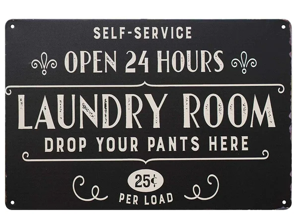 Прачечная металла Оловянная табличка плакат для дома Ванная комната картины