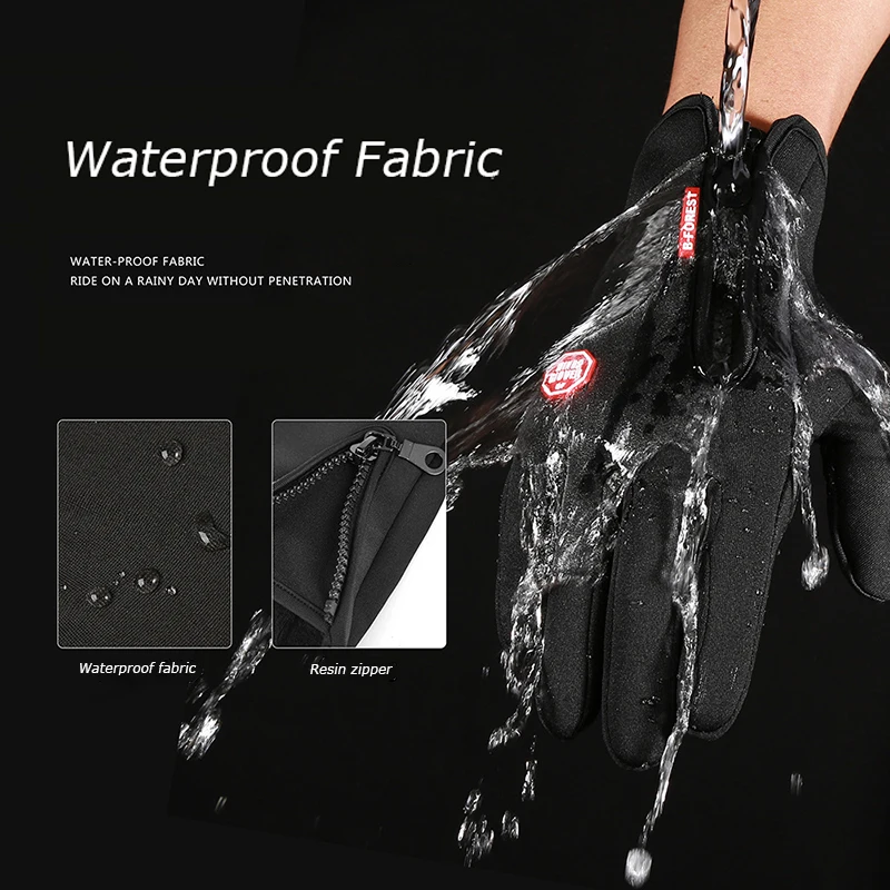 Зимние теплые велосипедные перчатки Kyncilor водонепроницаемые с закрытыми