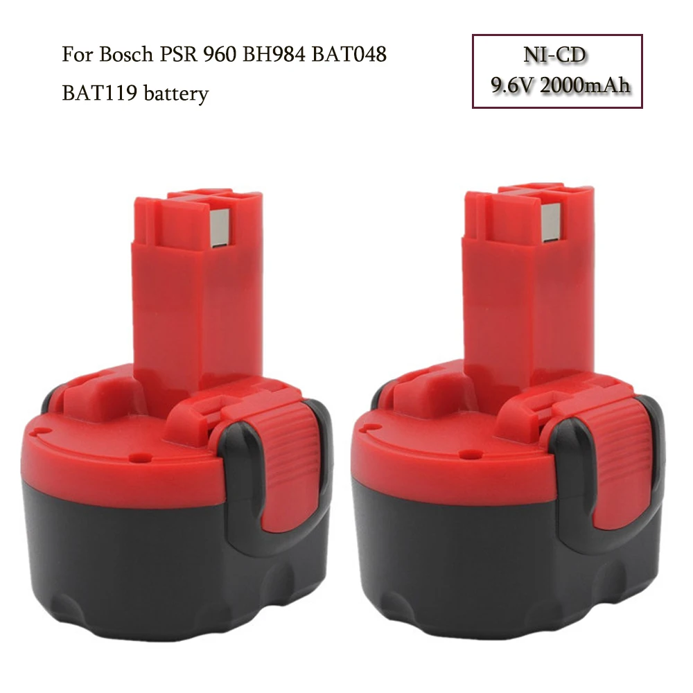 2 шт. высокое качество BAT048 9 6 V 2000mAh Ni CD аккумуляторная батарея электроинструменты