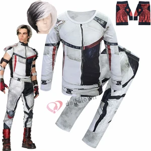 kids halloween costume descendants 3 jay carlos cosplay costumes zentai funny party suit 3d jumpsuit t shirtpants clothing set free global shipping