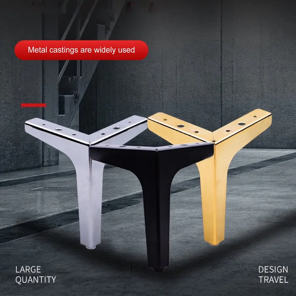 

4pcs Coffee Table Legs For Metal Furniture L Shape Sofa Bed Chair Leg Iron Desk Cabinet To Dresser Foot Bathroom