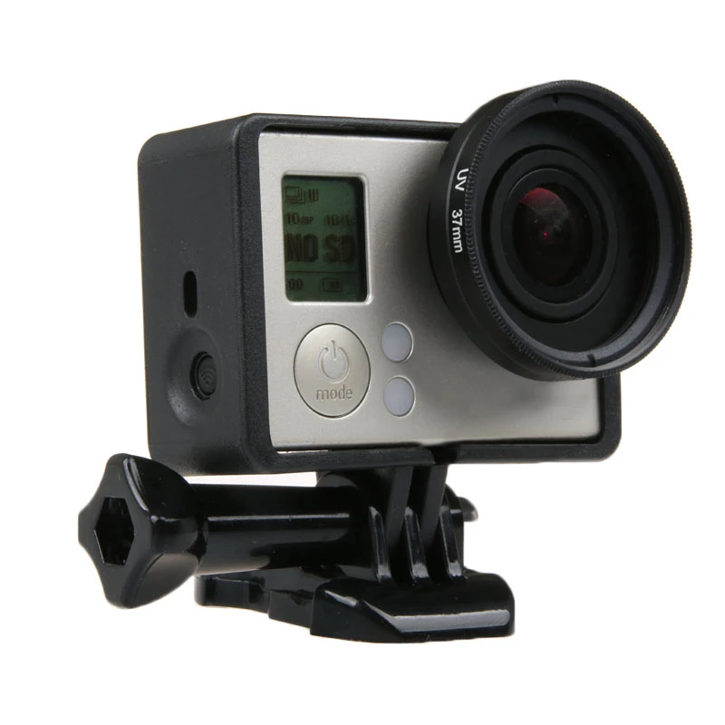 Фильтр объектива 37 мм УФ-фильтр крышка для GoPro Hero 4 3 + Экшн-камера Go Pro аксессуар |
