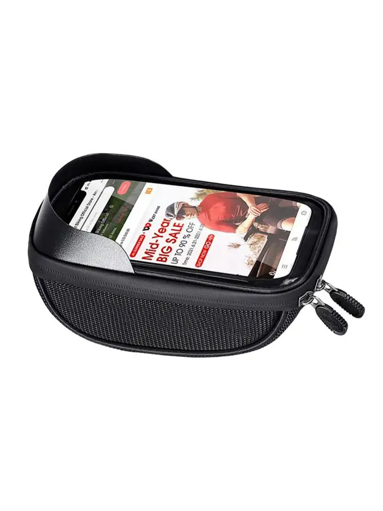 

19cm*11cm*9cm Mountain Bicycle Touch Screen Front Frame Storage Bag MTB Bike Top Tube Hard Shell Cycling Pannier Pouch