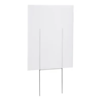 uxcell corrugated sign board plastic sheet white 12x17 7inch with h stake for lawn yard pack of 4