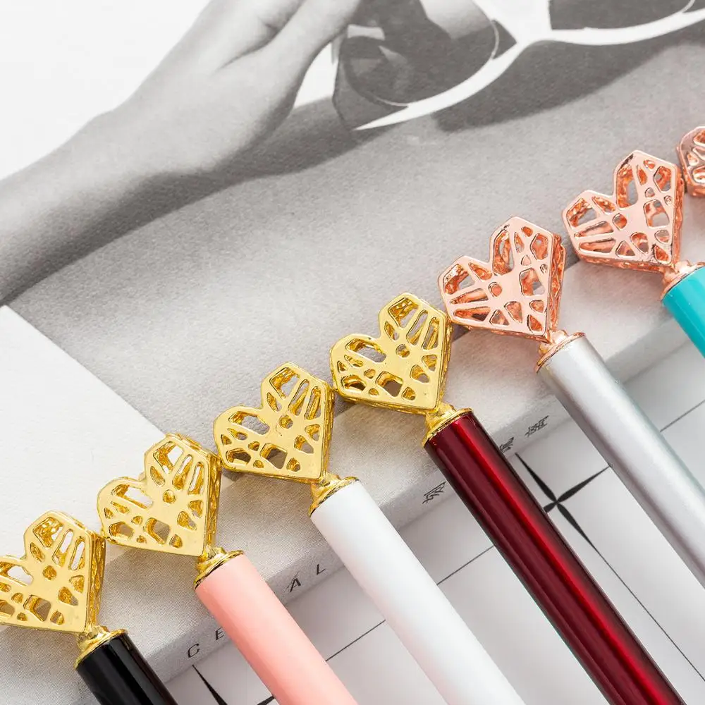 1 шт. миниатюрная шариковая ручка металлический карандаш для любви мм черные