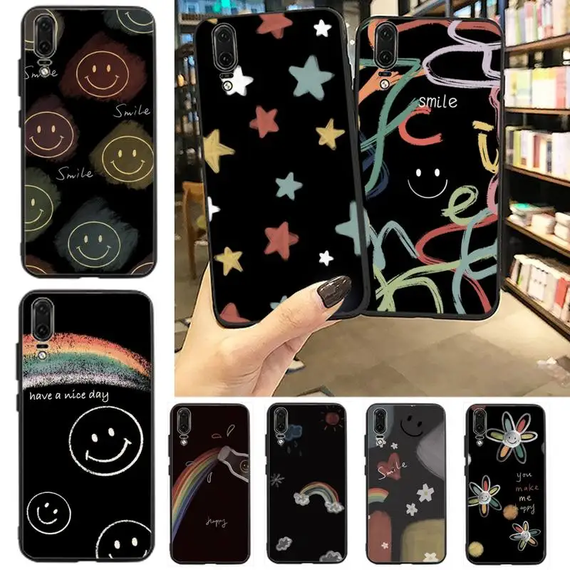 

Smile Rainbow Phone Case For Huawei P20 P30 P40 lite Pro P Smart 2019 Mate 10 20 Lite Pro Nova 5t.Other models leave a message.