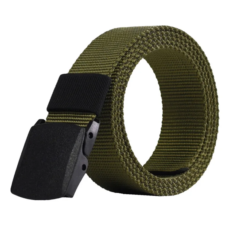 

Men Women Universal Army Style Automatic Buckle Canvas Belt New Outdoor Tactical Waist Belt For Men Female Pants Jeans Belts