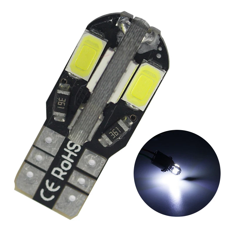 Автомобильная лампа T10 задняя фара белая 5730 8 smd12 в боковая фонарь лм для