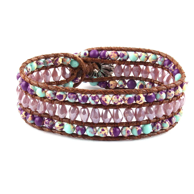 RH модные энергетические ювелирные изделия из натурального камня и стекла ручной