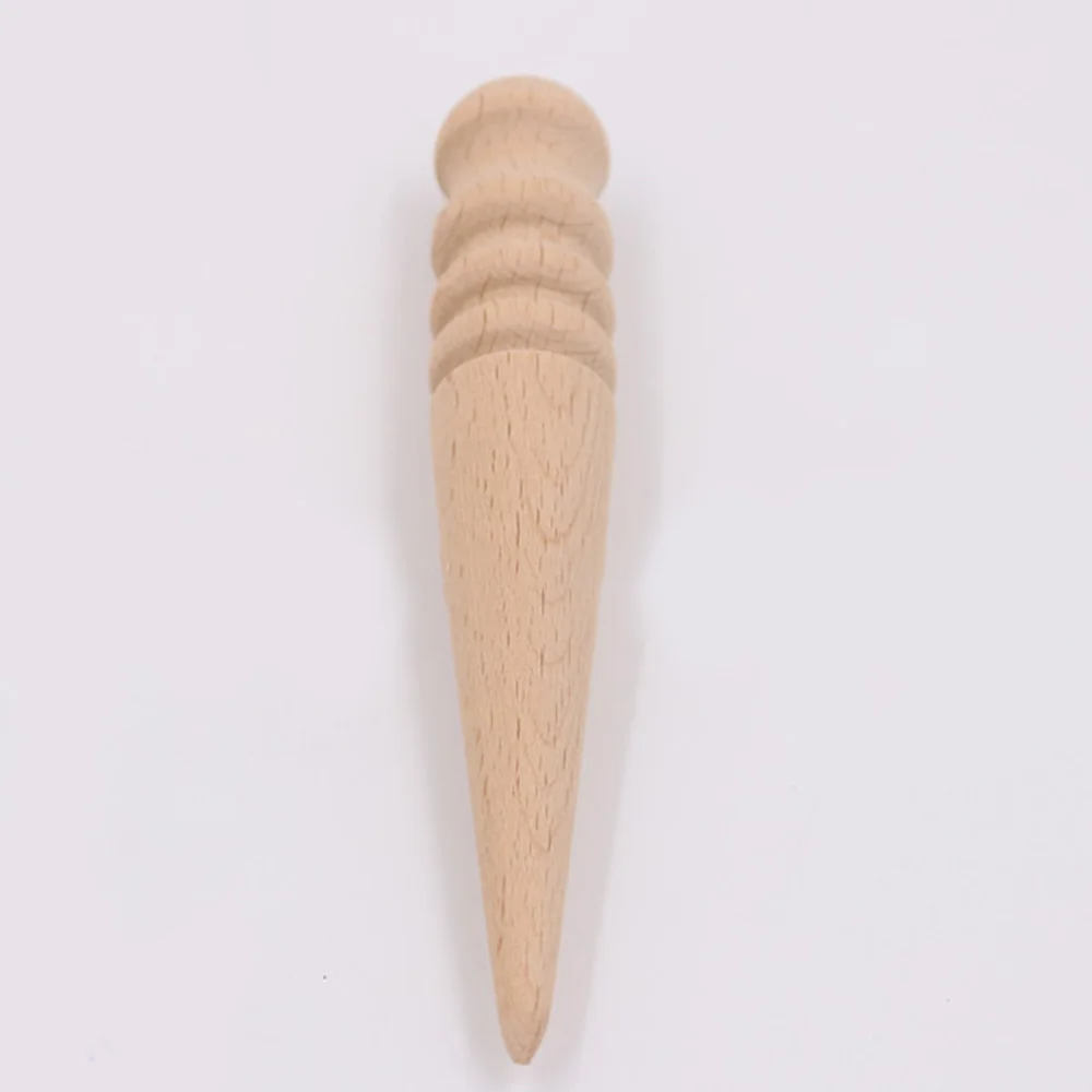 

Multi-Size Wood Slicker Leather Leathercraft Solid Wood Round Burnishing Edge for Polished Edge Leather Craft Working Tool