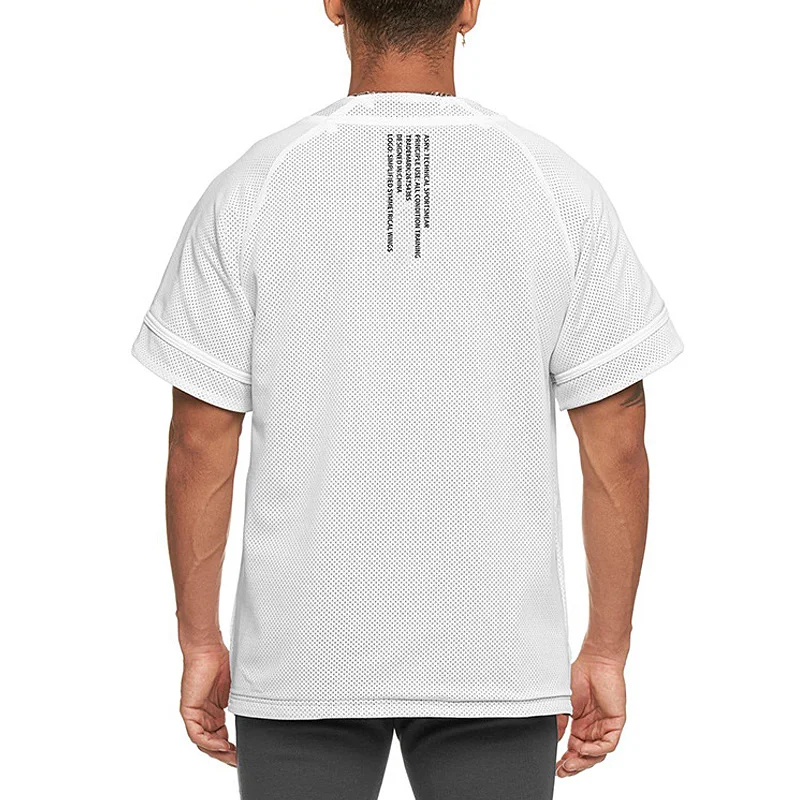 Мужская двухсторонняя спортивная рубашка для фитнеса тренировок в тренажерном