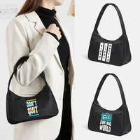 underarm shoulder bags totes bag for women 2022 trendy phrase print handbag female subaxillary bag casual shoulder shopping bags