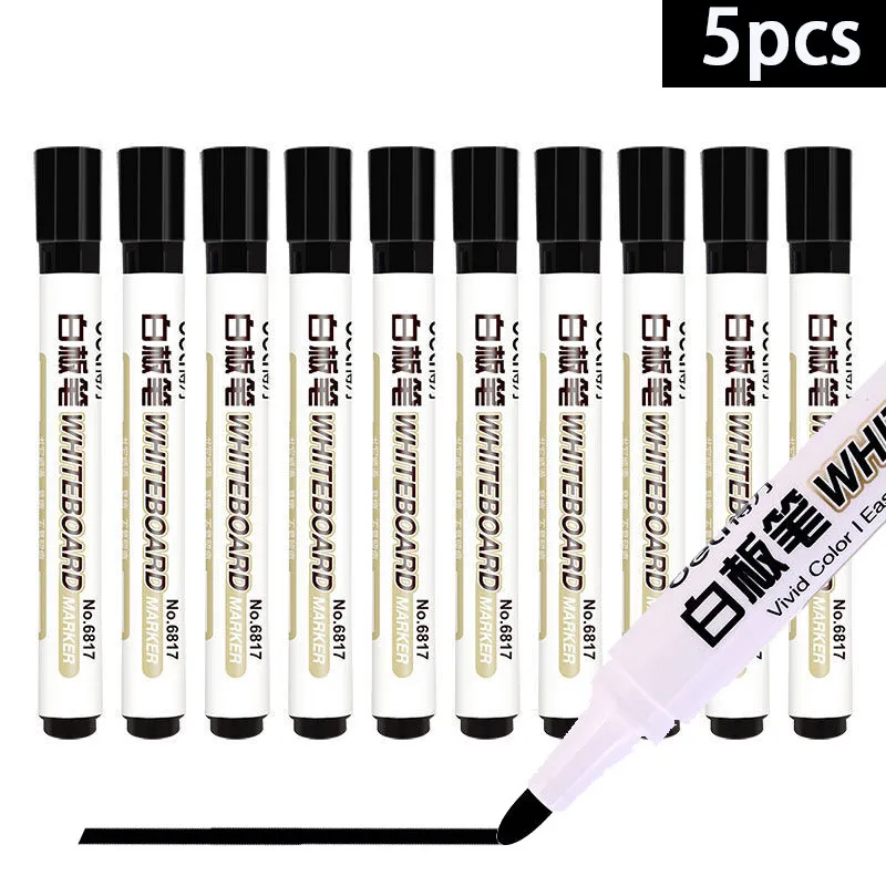 5 шт маркеры для рисования и записи стираемые сухие белой доски офиса школьные