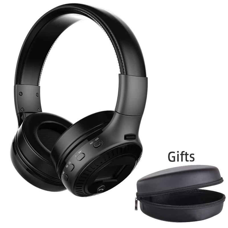 All Black ZEALOT B19 Bluetooth наушники с микрофоном стерео Бас гарнитуры для iphone мобильный компьютер беспроводные наушники с fm-радио - Цвет: All Black