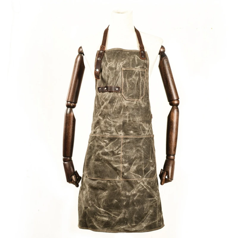 

Work Apron Coffee Shop Retro Apron High-End Restaurant Artisan Overalls Aprons
