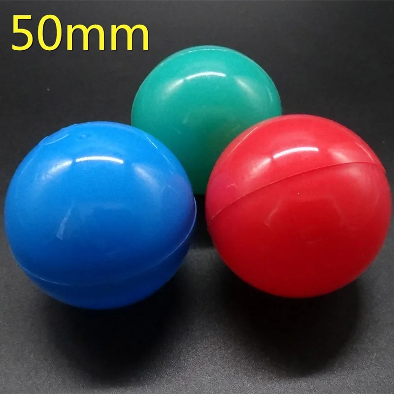 Пустые пластиковые игрушечные капсулы 50 мм однотонные шарики для продажи 100