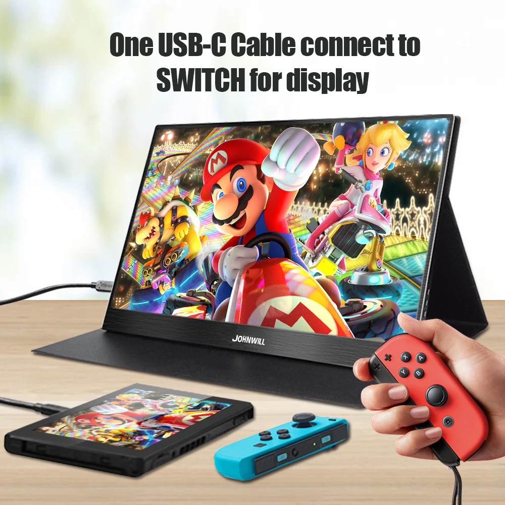 15 6 inch portable battery with c hdmi port touch pc display used in xiaomi notebook ps4 switch home security cctv mobile phone free global shipping