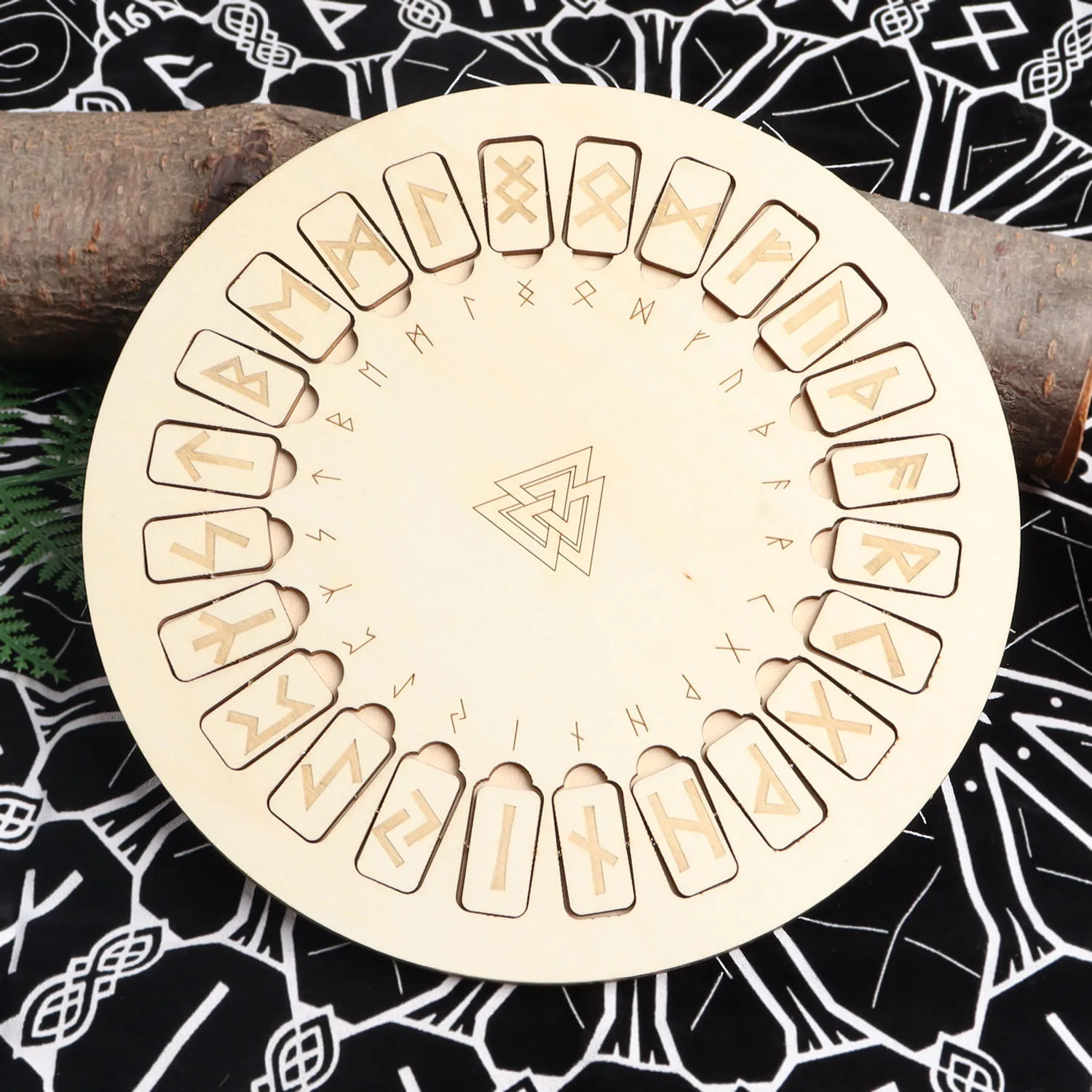 

1set Wood Rune Board Divination Witchcraft Mysterious Chakra Balancing Reiki Carved Meditation Supplies Box Home Aesthetic Decor