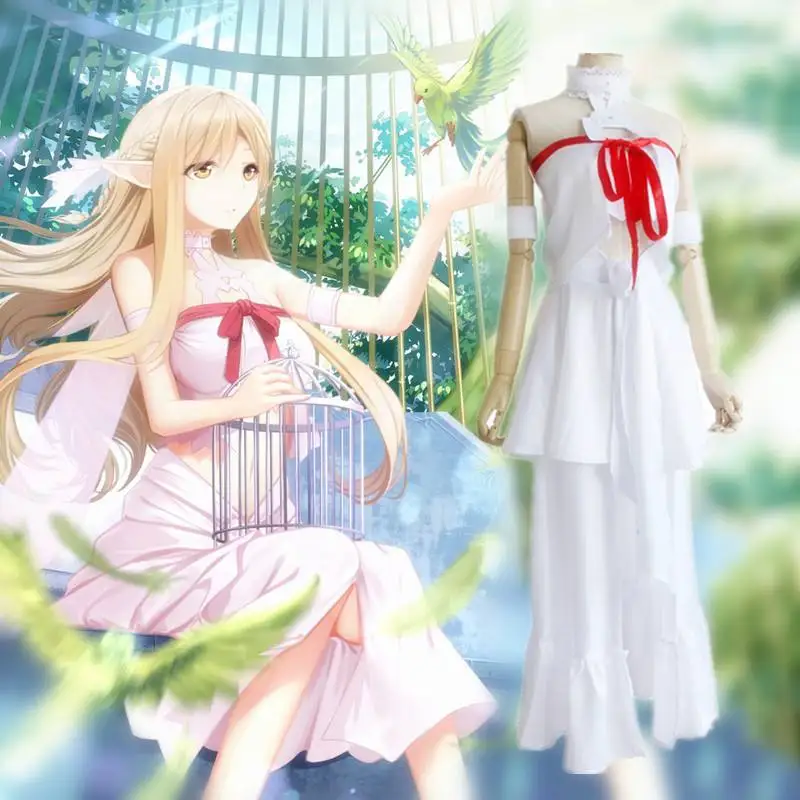 С рисунком из аниме мастера меча Косплей Аниме Sword Art Online костюмы Арка призрачная