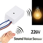 Модуль детектора звука с голосовым датчиком, 220 В, выключатель света с автоматическим включением и выключением, Интеллектуальный переключатель для коридора, ванной, склада, лестницы