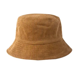 Autumn And Winter Pure Color Fisherman's Hat, Men And Women Couples Corduroy Warm Basin Hat Street Sun Hat