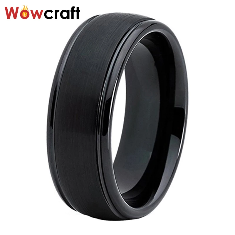 8 мм Пижама для женщин мужчин Вольфрам кольцо из карбида матовая отделка верха с