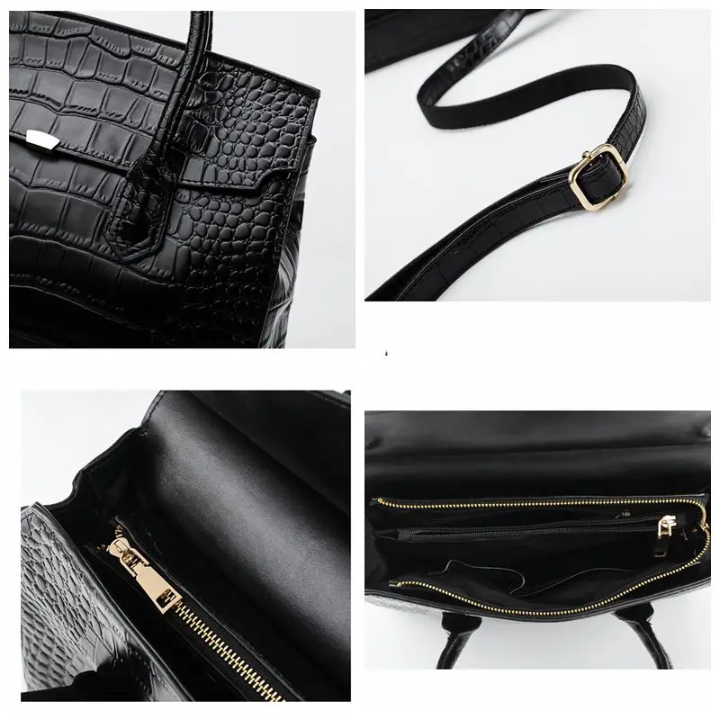 

Crocodile Pattern Women Shoulder Bag Large Capacity Women Handbags Casual Solid Women's Bag Top-handle Lady Hand Bag Big Shopper