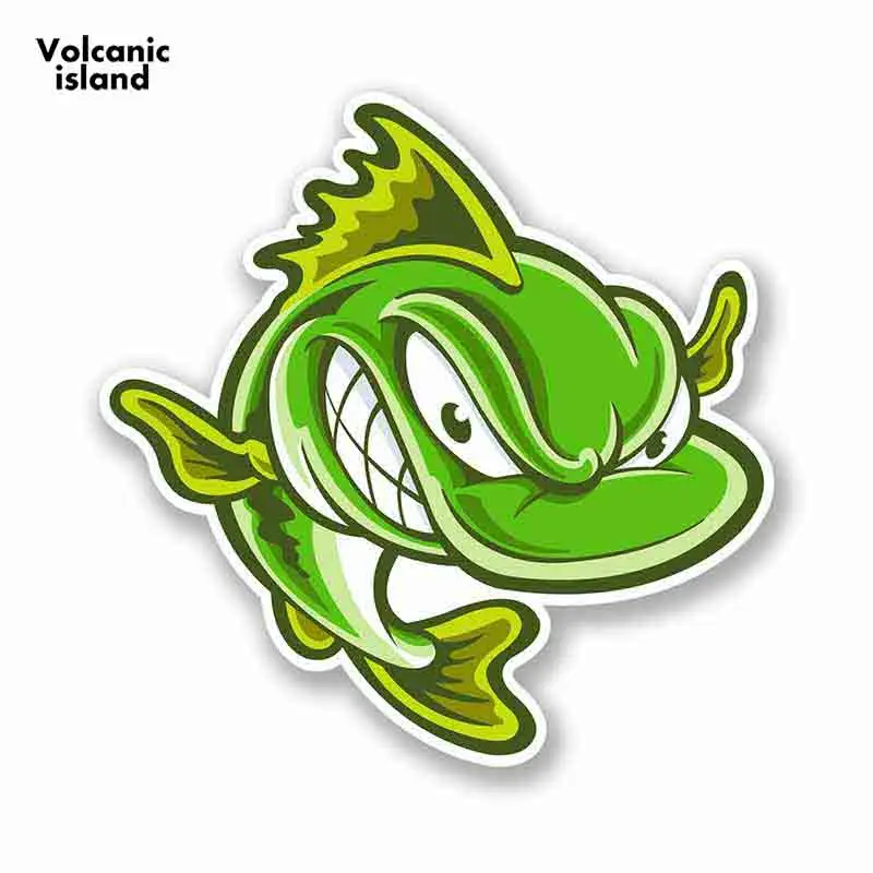 HotMeiNi13cm x 13cm Angry Fish тонкая наклейка Водонепроницаемая 3D подходит для виниловых