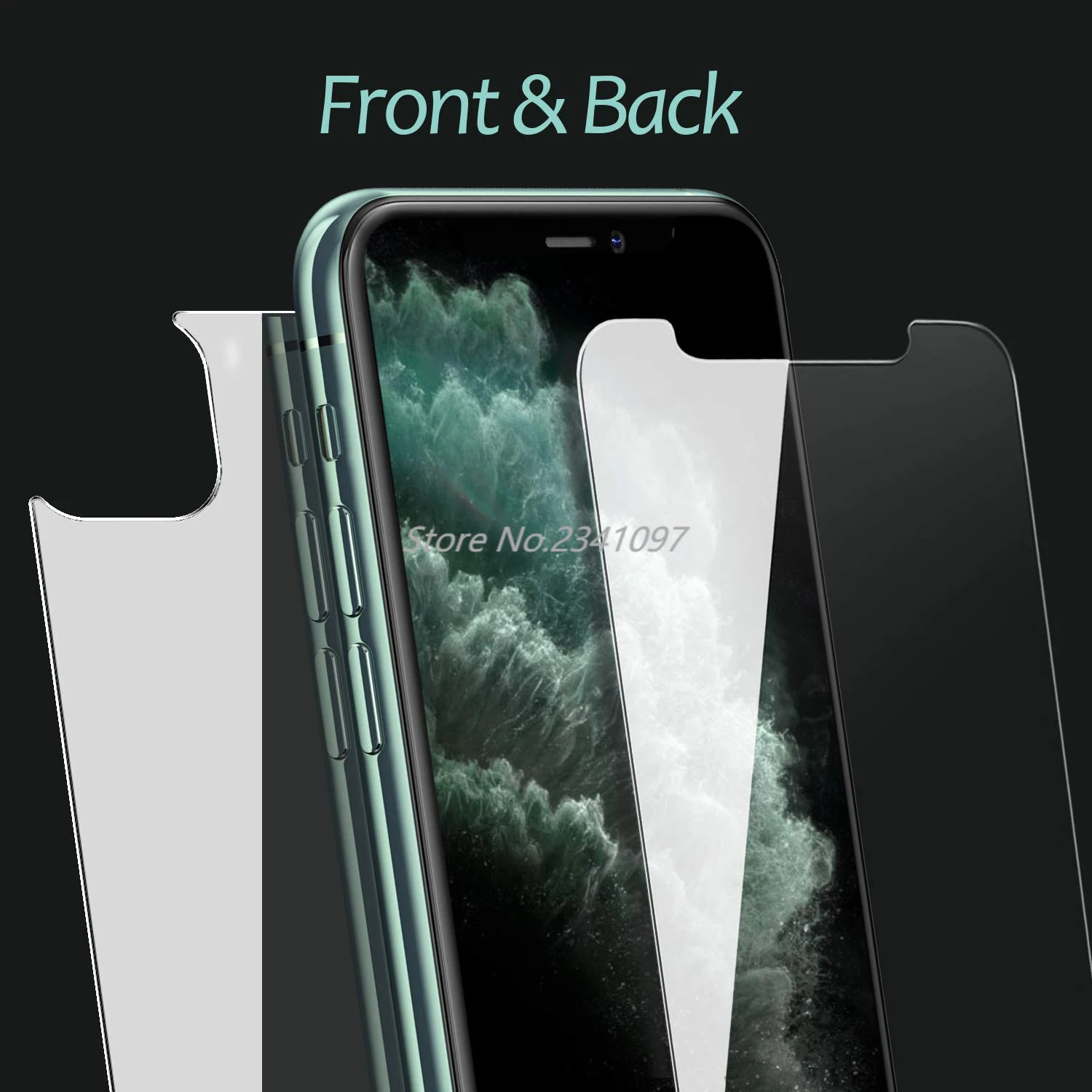 Передний и задний закаленный стеклянный чехол для iPhone 11 Pro Max 2019 Защитная пленка