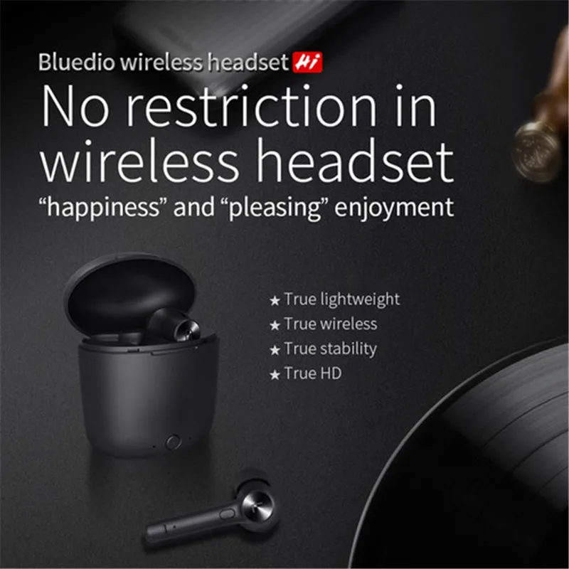 Bluedio Bluetooth 5.0 Sports Waterproof Ear Hook Wireless Headset earbuds Touch