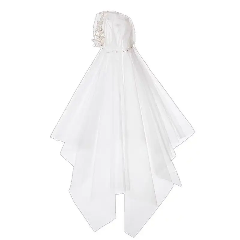 

Series Sweet Handmade Sequined Veil Wedding Style Headwear Three-dimensional Flower Fairy Beautiful Photo Accessories