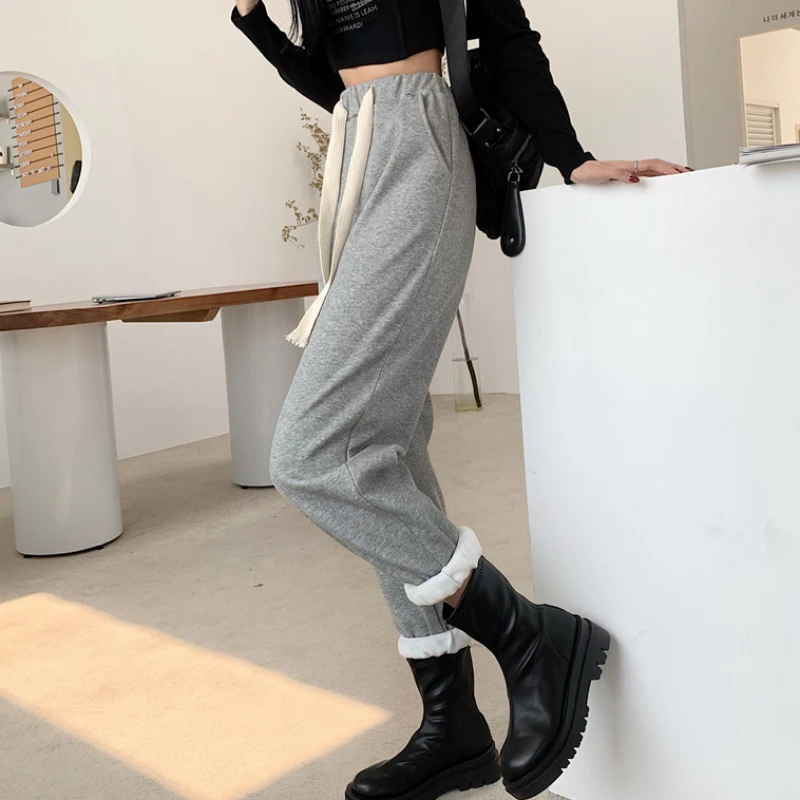 Новинка 2021 серые женские спортивные брюки JMPRS Осенние мешковатые модные большого