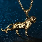 Модный и изысканный тигр, высококачественная металлическая подвеска, мужская и женская футболка, свитер с универсальным ожерельем, ювелирные изделия