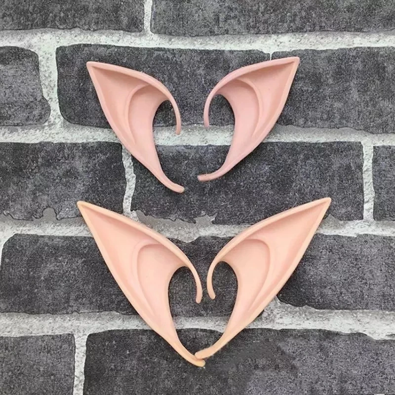 1 пара Хэллоуин Латекс Elf Ears High симулятор мягкая безвредные накладные ушки