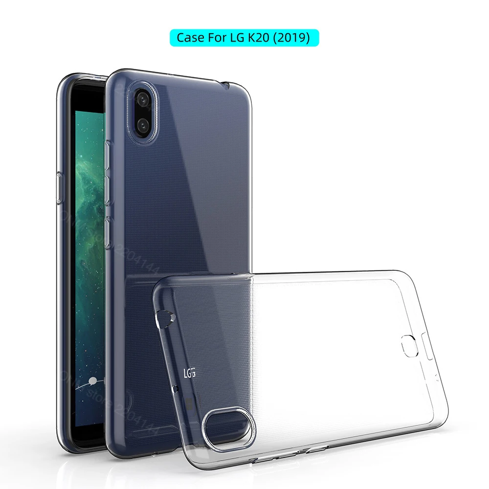 Чехол для LG K20 (2019) прозрачный силиконовый бампер из ТПУ мягкий чехол 2019
