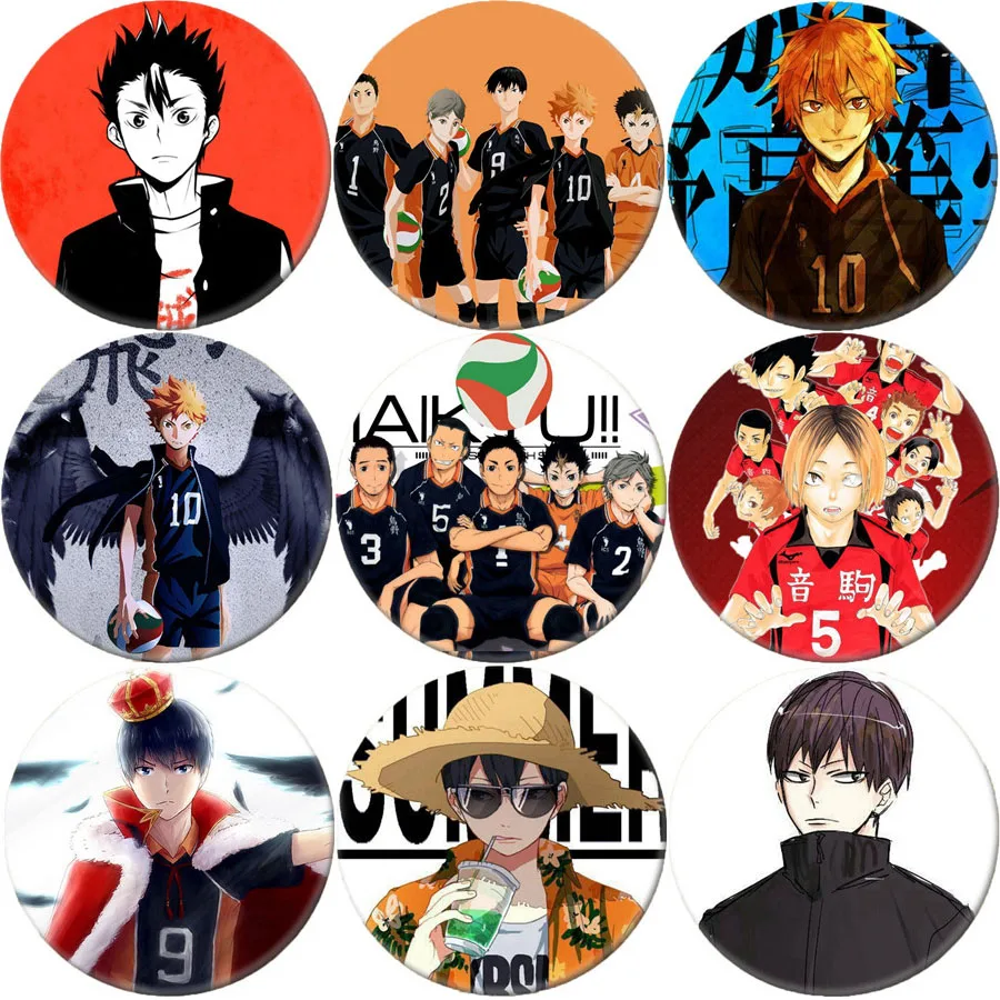 Новый японский Haikyuu! Аниме мультфильм булавка брошь значок косплея рюкзаки