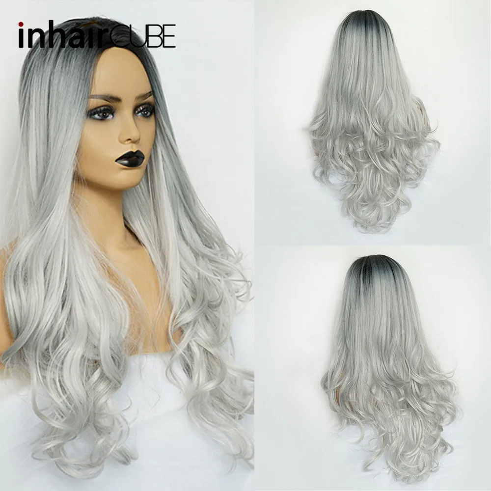 INHAIR CUBE 26 дюймов Женские синтетические парики объемная волна длинные волосы