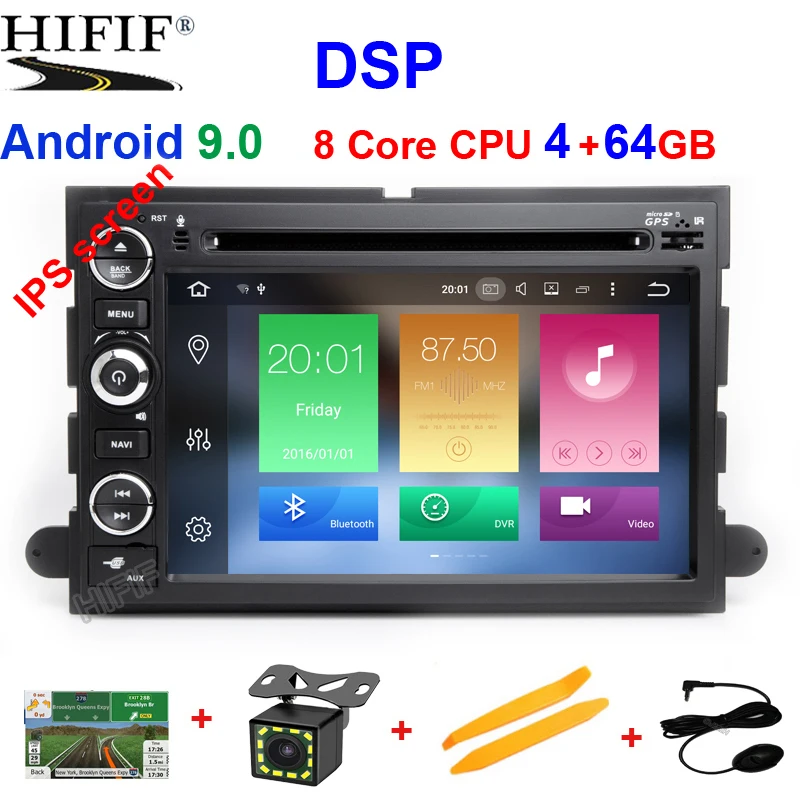 Android 9,0 автомобильный dvd-плеер для Ford F150 F350 F450 F550 F250 Fusion Expedition Mustang Explorer Edge2GB ram BT Wifi стереоплеер