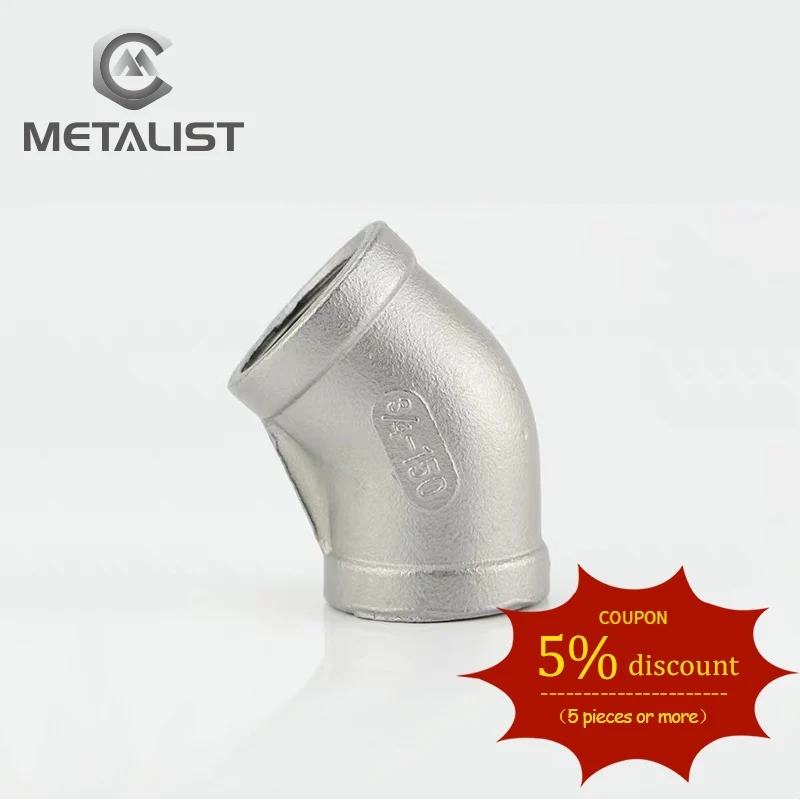Металлический соединитель BSP 1/4 &quotDN8 Мама * 1/4&quot DN8 внутренняя резьба 45 градусов