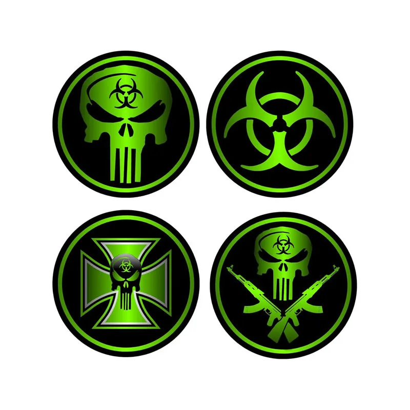 

Creative Car Sticker 4X ZOMBIE Vinyl Decal KK Decals Decals Motorcycle Car Body PVC 8cm X 8cm