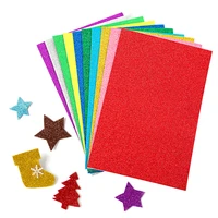 10pcs foamiran glitter foam paper spong paper diy craft activities manual paper cut scrapbook paper kindergarten decorations