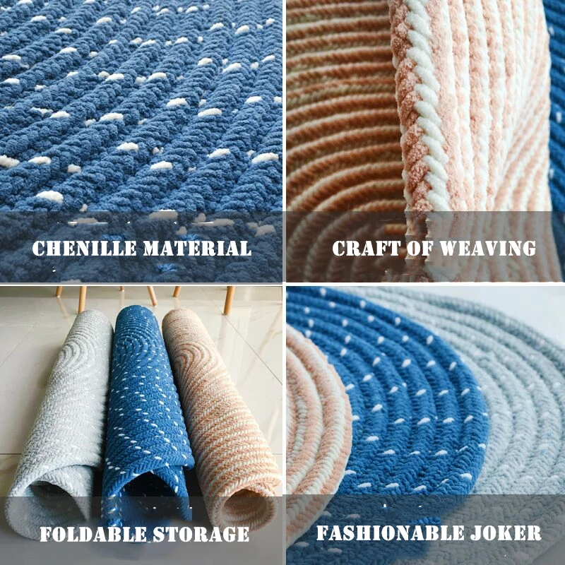 Ручная вязка ковриков Круглое Плетеное Кресло Декоративная подушка для йоги Жилые помещения Раздевалка Ковровое покрытие для пола Веб-знаменитость Татами Ковер для дома.